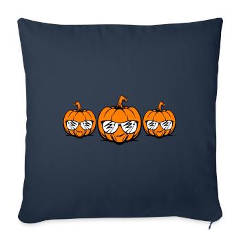 Halloween Pumpkin Face - Sofa pillowcase 17,3'' x 17,3'' (45 x 45 cm) - navy - Front