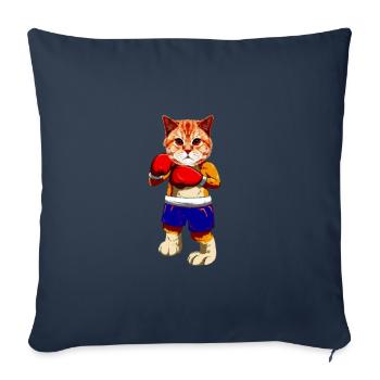 Cat Cat T shirt Gift Fan Funny Middle Finger - Sofa pillowcase 17,3'' x 17,3'' (45 x 45 cm) - navy - Front