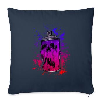 "Sprayer of Death" The Graffiti Style - Sofa pillowcase 17,3'' x 17,3'' (45 x 45 cm) - navy - Front