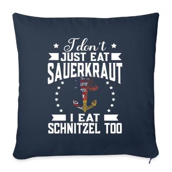 Germano-Américains - Ancre ADN - Housse de coussin décorative 45 x 45 cm - bleu marine - Devant