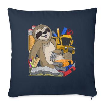 Enrolment Animal Gift Primary School Sloth - Sofa pillowcase 17,3'' x 17,3'' (45 x 45 cm) - navy - Front