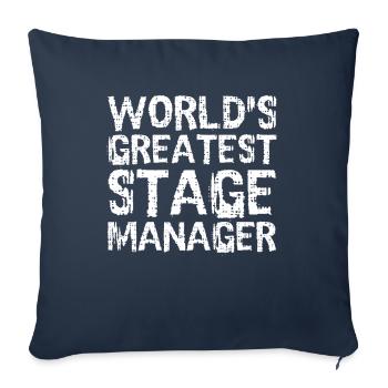World's Great Stage Manager - Sofa pillowcase 17,3'' x 17,3'' (45 x 45 cm) - navy - Front