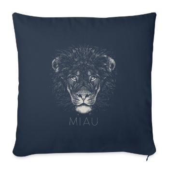 Meow Lion - Sofa pillowcase 17,3'' x 17,3'' (45 x 45 cm) - navy - Front