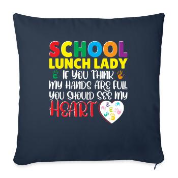 Employé de cafétéria Employé de cafétéria Retraité - Housse de coussin décorative 45 x 45 cm - bleu marine - Devant