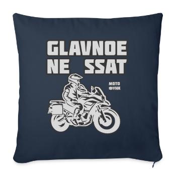 Glavnoe ne ssat, Enduro 2 - Housse de coussin décorative 45 x 45 cm - bleu marine - Devant