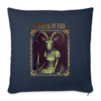 Baking is Fun Goth - Sofa pillowcase 17,3'' x 17,3'' (45 x 45 cm) - navy - Front