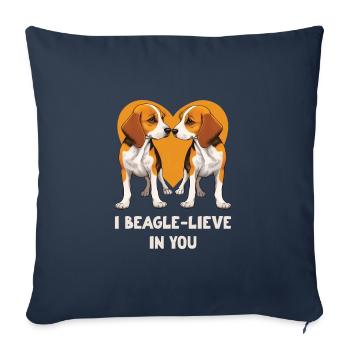I Beagle-lieve In You Valentinstag - Sofakissenbezug 45 x 45 cm - Navy - Vorne