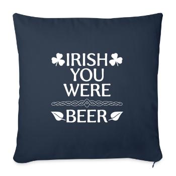 Irlandais vous étiez Bière - St. Patty - Housse de coussin décorative 45 x 45 cm - bleu marine - Devant