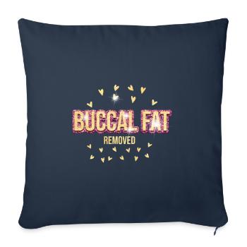 Buccal Fat Removed - Sofa pillowcase 17,3'' x 17,3'' (45 x 45 cm) - navy - Front