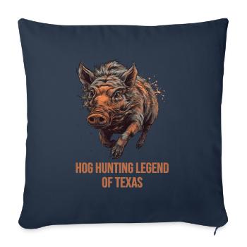 Hog Hunting Legend OF Texas - Sofa pillowcase 17,3'' x 17,3'' (45 x 45 cm) - navy - Front