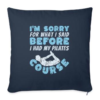 Pilates Exercises - Sofa pillowcase 17,3'' x 17,3'' (45 x 45 cm) - navy - Front