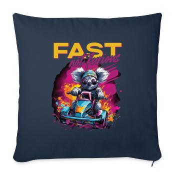 Fast Not Furious Koala Bear - Housse de coussin décorative 45 x 45 cm - bleu marine - Devant