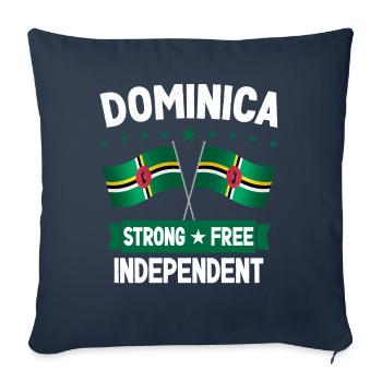 Dominique - Housse de coussin décorative 45 x 45 cm - bleu marine - Devant