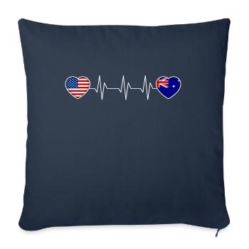 Australie - Housse de coussin décorative 45 x 45 cm - bleu marine - Devant