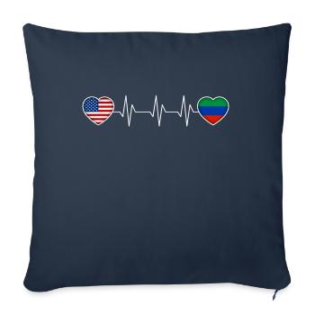 Daghestan - Housse de coussin décorative 45 x 45 cm - bleu marine - Devant