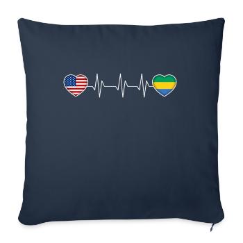 Gabon - Sofa pillowcase 17,3'' x 17,3'' (45 x 45 cm) - navy - Front