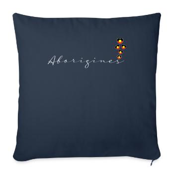 Aborigènes - Housse de coussin décorative 45 x 45 cm - bleu marine - Devant