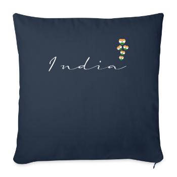 India - Sofa pillowcase 17,3'' x 17,3'' (45 x 45 cm) - navy - Front