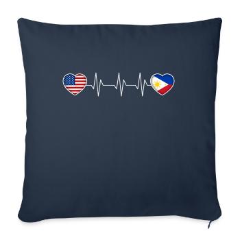 Philippinen - Sofakissenbezug 45 x 45 cm - Navy - Vorne