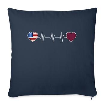 Qatar - Sofa pillowcase 17,3'' x 17,3'' (45 x 45 cm) - navy - Front