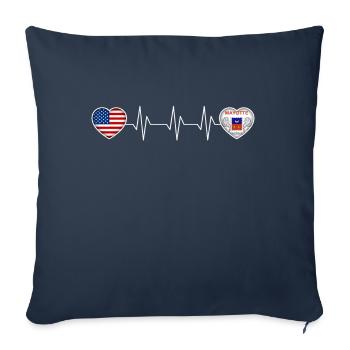 Mayotte - Sofa pillowcase 17,3'' x 17,3'' (45 x 45 cm) - navy - Front