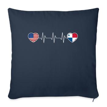 Panama - Sofa pillowcase 17,3'' x 17,3'' (45 x 45 cm) - navy - Front