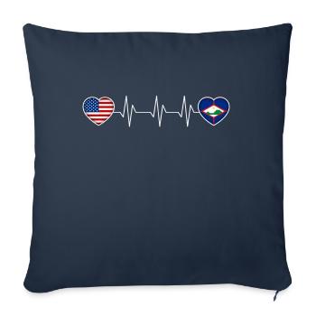 Sint Eustatius - Housse de coussin décorative 45 x 45 cm - bleu marine - Devant