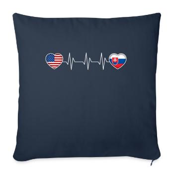 Slovakia - Sofa pillowcase 17,3'' x 17,3'' (45 x 45 cm) - navy - Front