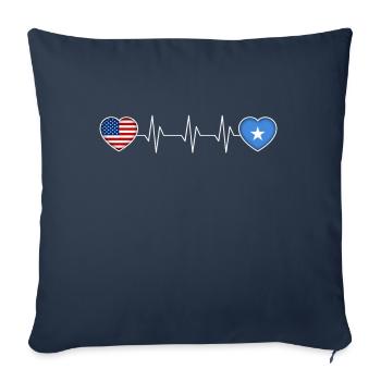 Somalie - Housse de coussin décorative 45 x 45 cm - bleu marine - Devant