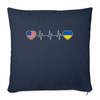 Ukraine - Sofakissenbezug 45 x 45 cm - Navy - Vorne