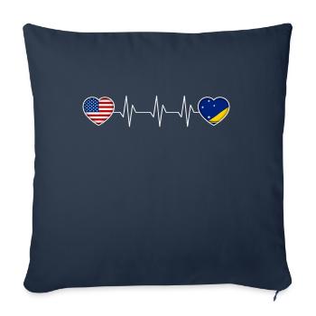 Tokelau - Housse de coussin décorative 45 x 45 cm - bleu marine - Devant