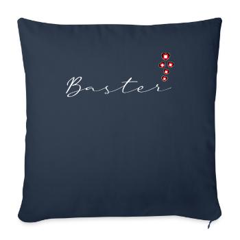 Baster - Housse de coussin décorative 45 x 45 cm - bleu marine - Devant