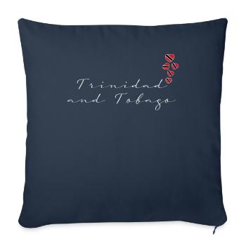 Trinité et Tobago - Housse de coussin décorative 45 x 45 cm - bleu marine - Devant