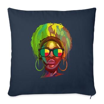 Bermudes - Housse de coussin décorative 45 x 45 cm - bleu marine - Devant