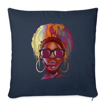 Qatar - Sofa pillowcase 17,3'' x 17,3'' (45 x 45 cm) - navy - Front