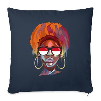 Indonesia - Sofa pillowcase 17,3'' x 17,3'' (45 x 45 cm) - navy - Front