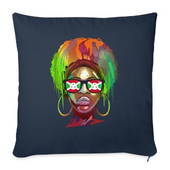 Burundi - Sofa pillowcase 17,3'' x 17,3'' (45 x 45 cm) - navy - Front