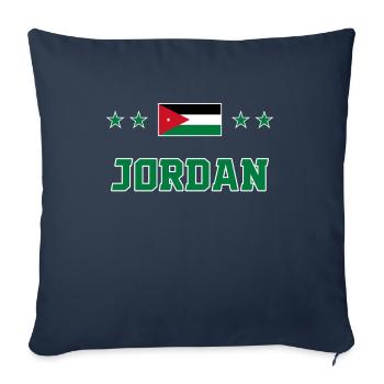 Jordanie - Housse de coussin décorative 45 x 45 cm - bleu marine - Devant