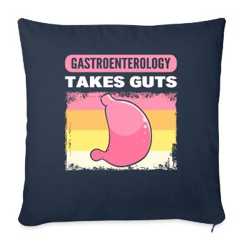 Gastroenterology Takes Guts Gastroenterologist - Sofa pillowcase 17,3'' x 17,3'' (45 x 45 cm) - navy - Front