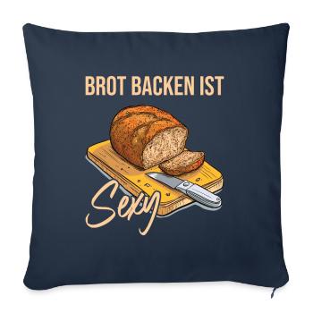 Baking bread is sexy - Sofa pillowcase 17,3'' x 17,3'' (45 x 45 cm) - navy - Front