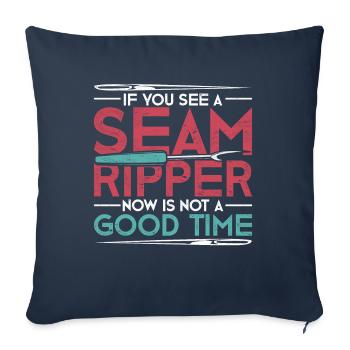 In My Defense Funny Gift Sewing - Sofa pillowcase 17,3'' x 17,3'' (45 x 45 cm) - navy - Front