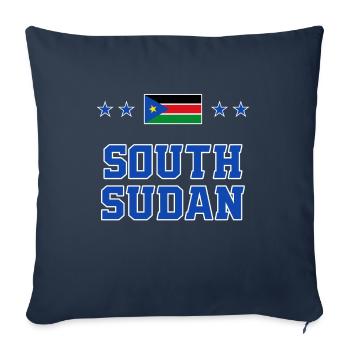 Sud Soudan - Housse de coussin décorative 45 x 45 cm - bleu marine - Devant