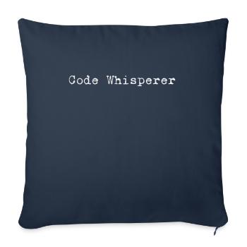The Code Whisperer – Design pour les personnes expérimentées - Housse de coussin décorative 45 x 45 cm - bleu marine - Devant