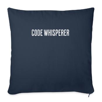 Chuchotement aux codes – Unique - Housse de coussin décorative 45 x 45 cm - bleu marine - Devant