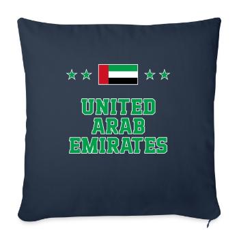 Emirats Arabes Unis - Housse de coussin décorative 45 x 45 cm - bleu marine - Devant