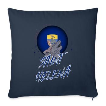 Sainte-Hélène - Housse de coussin décorative 45 x 45 cm - bleu marine - Devant