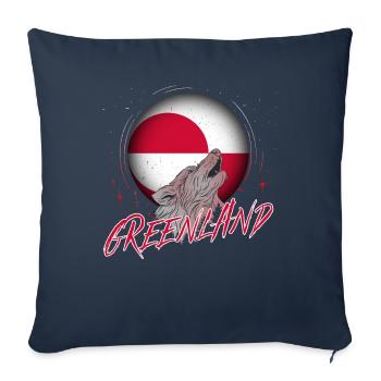 Greenland - Sofa pillowcase 17,3'' x 17,3'' (45 x 45 cm) - navy - Front