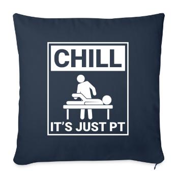 Just Pt, ne vous inquiétez pas - Therapy Fun - Housse de coussin décorative 45 x 45 cm - bleu marine - Devant