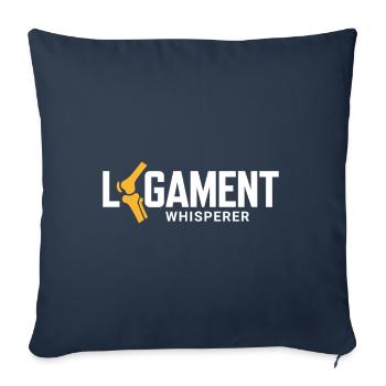 Ligament Whisperer - L’expertise thérapeutique libérée - Housse de coussin décorative 45 x 45 cm - bleu marine - Devant