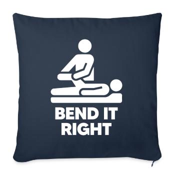 Bend It Right – Precision In Physiotherapy - Sofa pillowcase 17,3'' x 17,3'' (45 x 45 cm) - navy - Front
